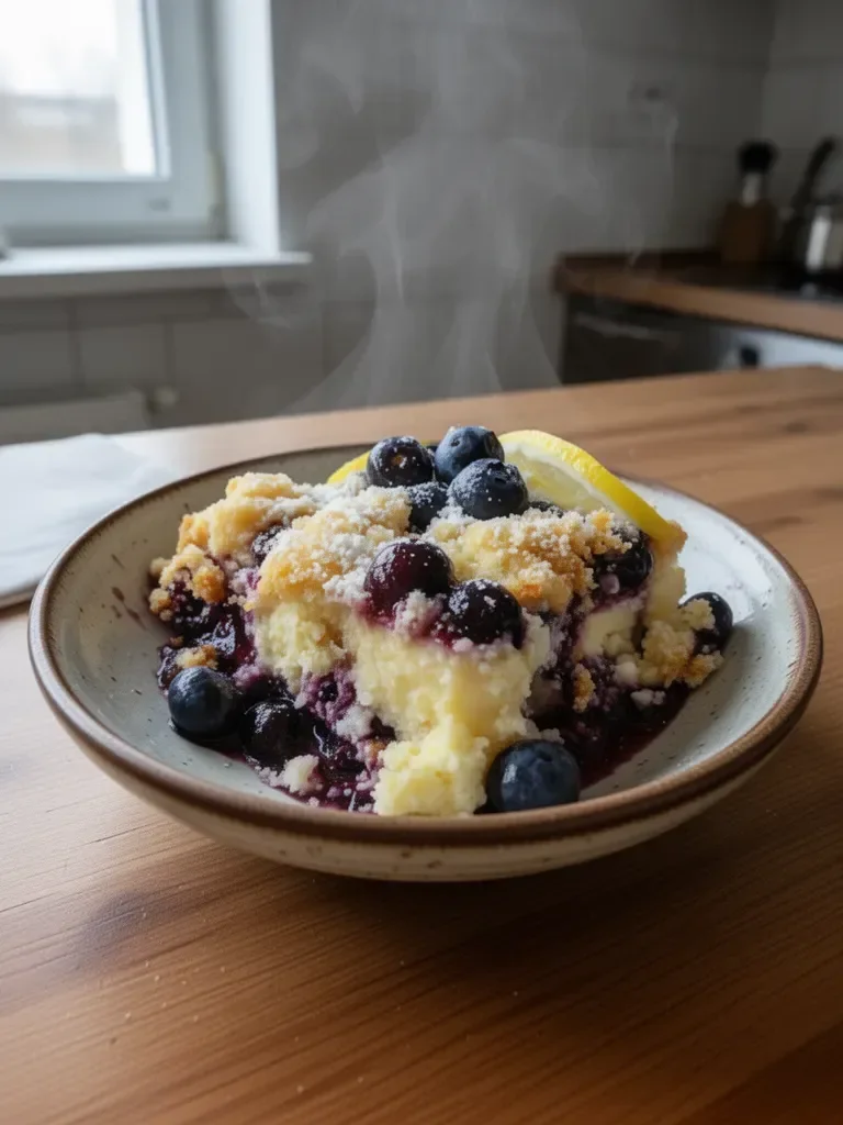 Ciasto Łatwe z Cheesecake’em Cytrynowo-Borówkowym