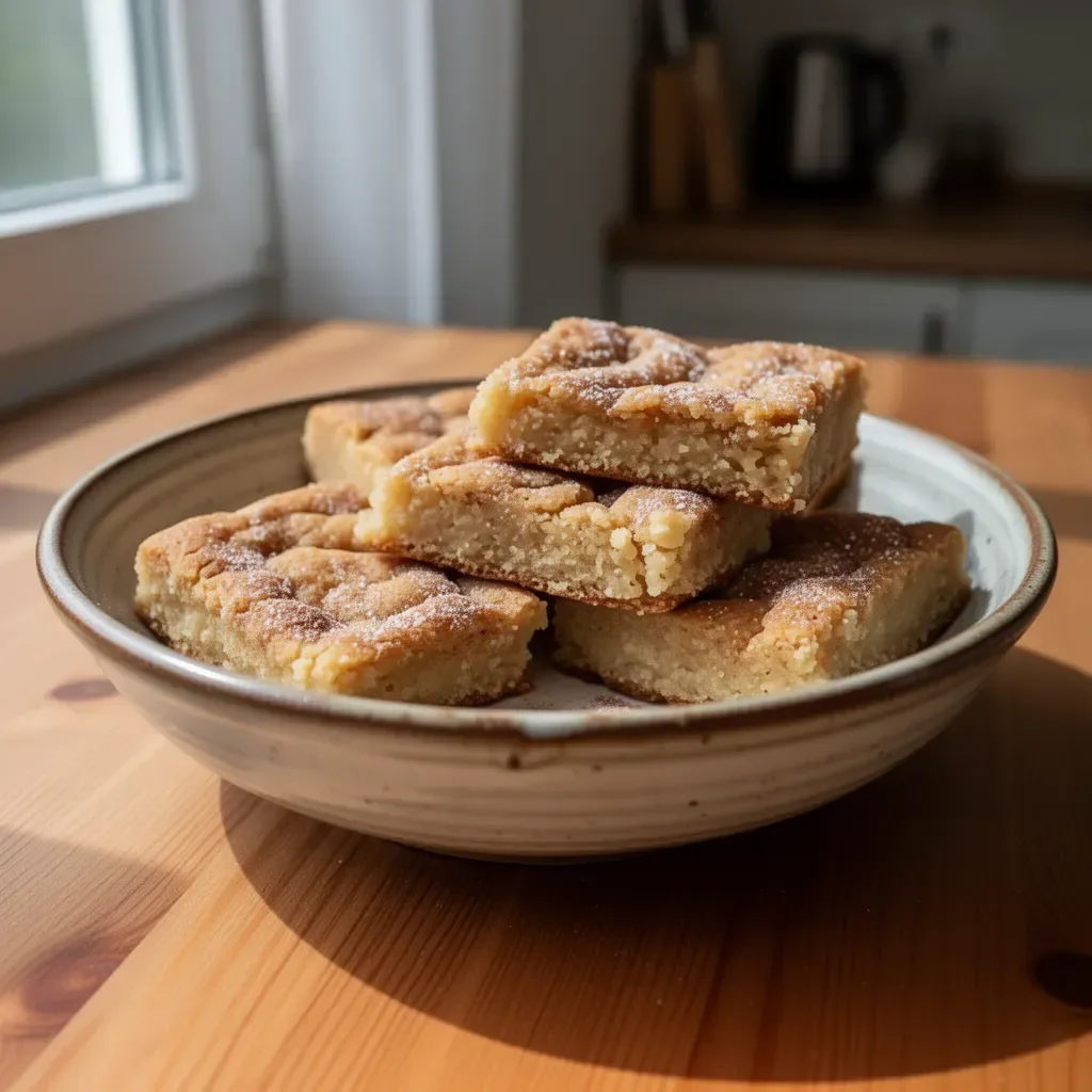Cynamonowe blondie – aromatyczne ciasto pełne smaku cynamonu, idealne na deser.