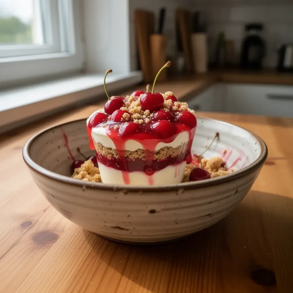 Deser parfait z sernika na zimno - smakowite połączenie smaków i tekstur.