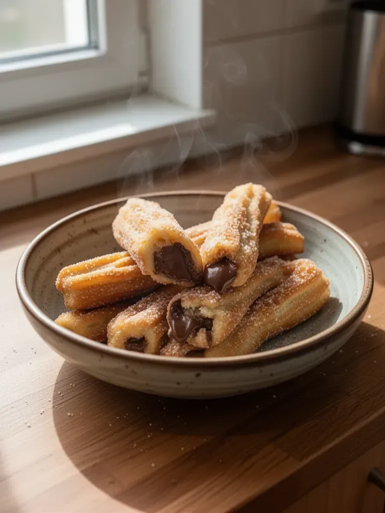 Domowe kęsy churro z Nutellą