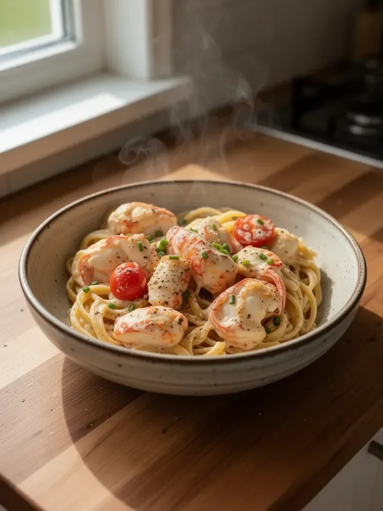 Eleganckie Fettuccine z Ogonami Homara
