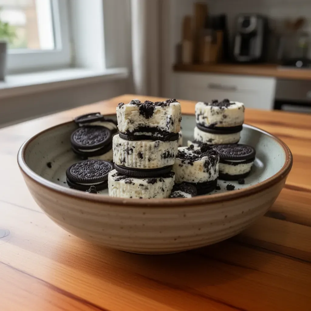 Kęsy sernika Oreo - pyszny deser z ciasteczkami Oreo