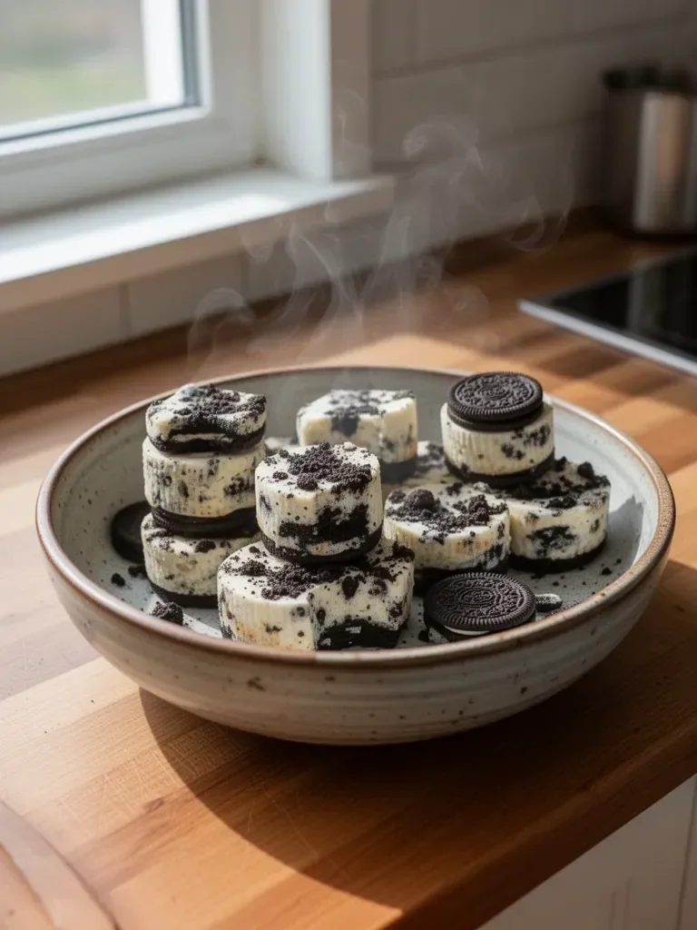 Kęsy sernika Oreo