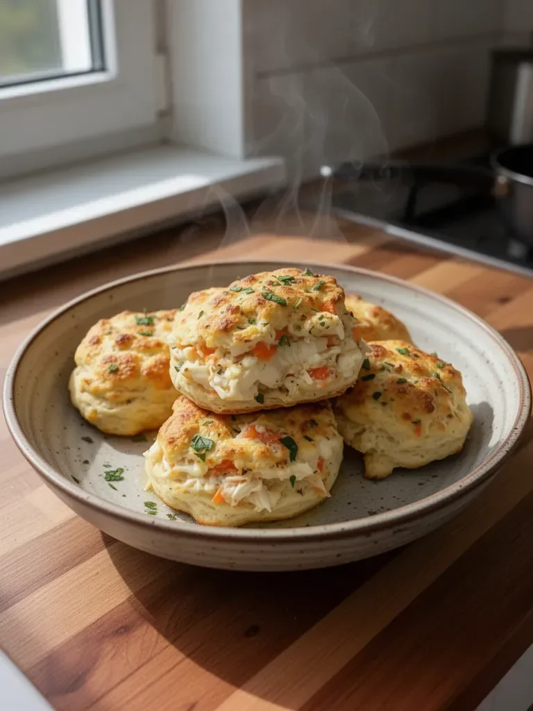 Krabowe bułeczki cheddar z masłem cytrynowym
