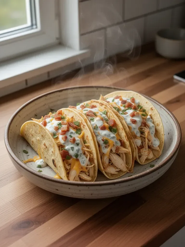 Kremowe Tacos z Kurczakiem i Ranch