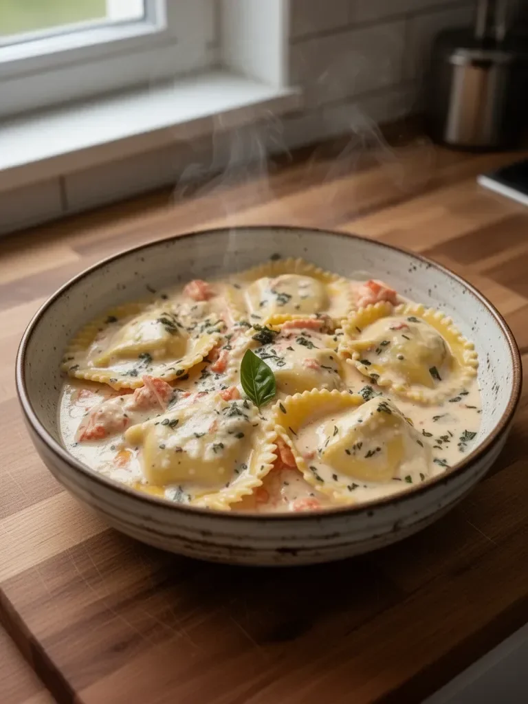 Kremowy sos do ravioli z homarem