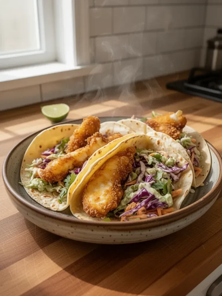 Kruche Tacos Rybne z Kolendrą i Lime