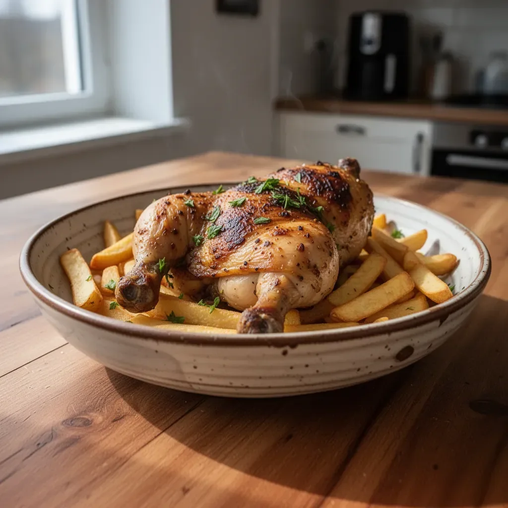 Kurczak rotisserie przygotowany w frytkownicy powietrznej