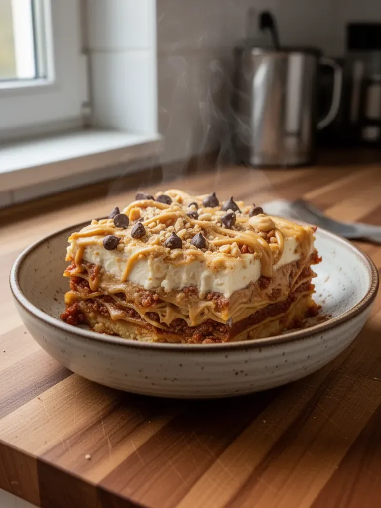 Lasagne z masłem orzechowym