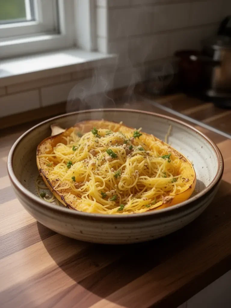 Łatwe pieczone dynie spaghetti
