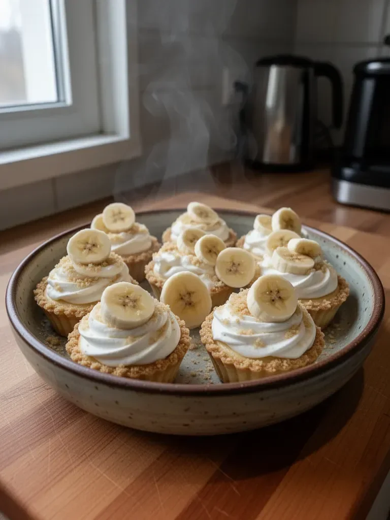 Mini Bananowe Tarty Kremowe bez Pieczenia
