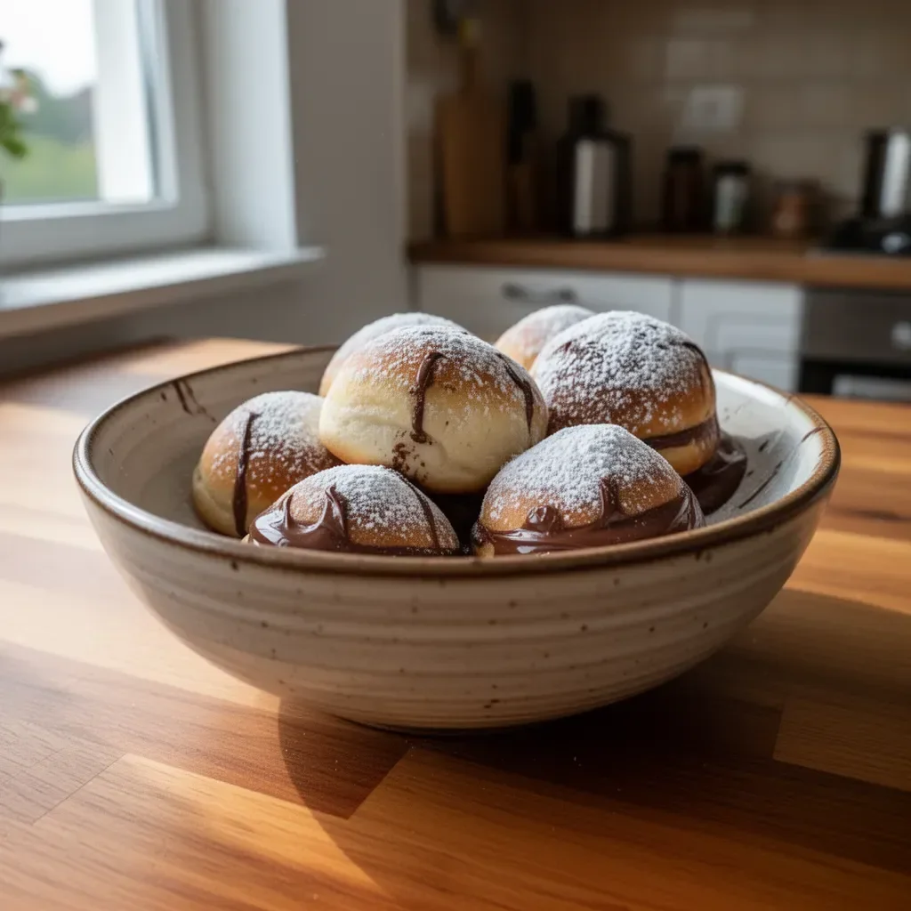 Piekarnicze bombe Nutella - puszyste ciastka z kremem orzechowym