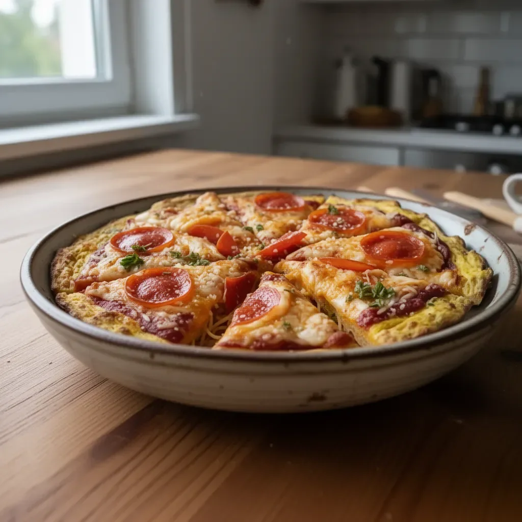 Pizza z dyni spaghetti z pysznymi dodatkami