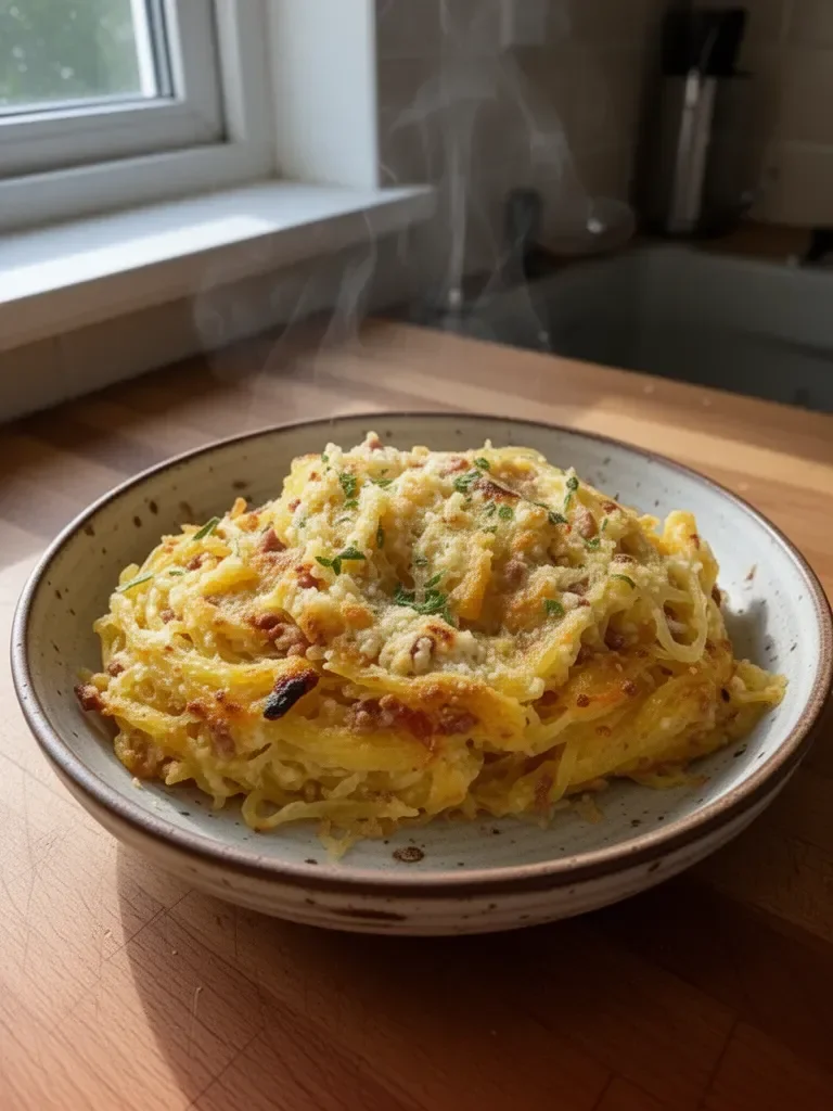 Spaghetti Squash Au Gratin z Boczkiem