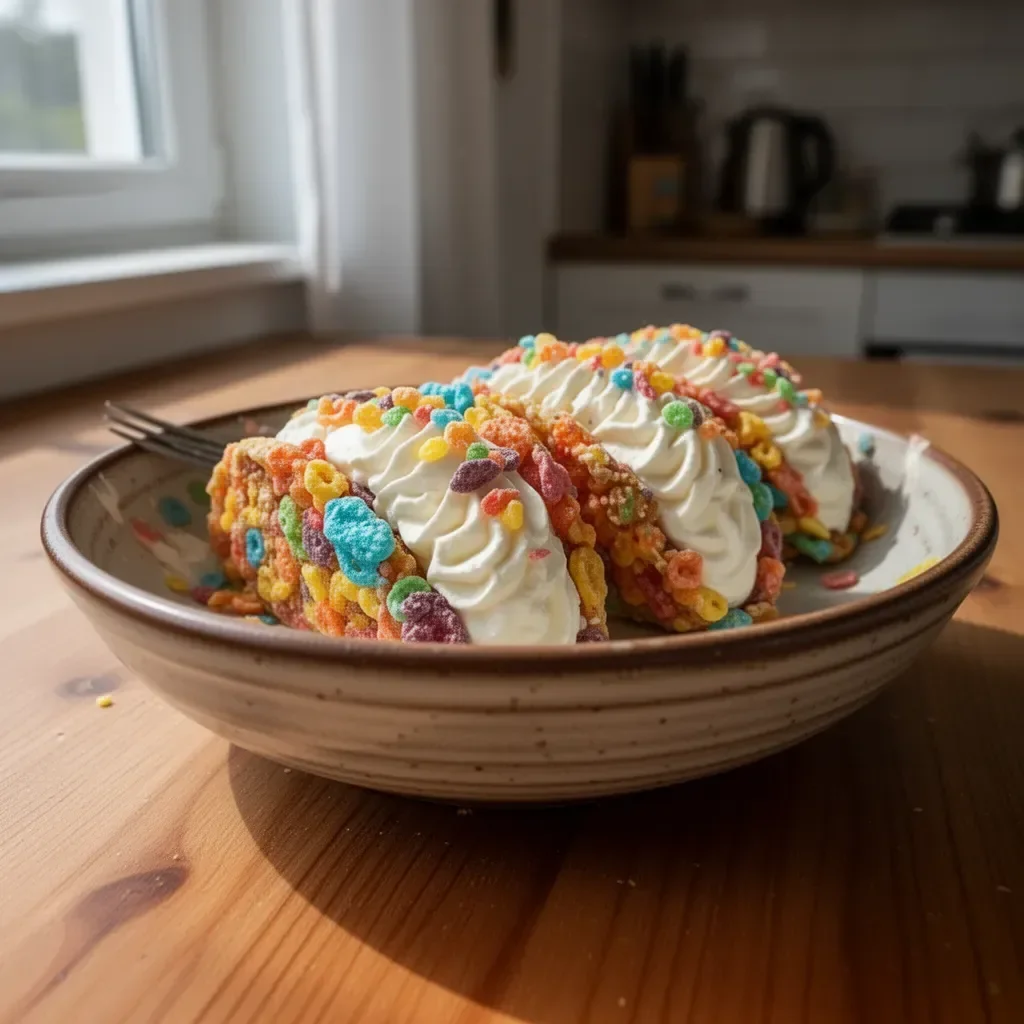 Tortille z sernikiem Fruity Pebbles - apetyczna słodka przekąska