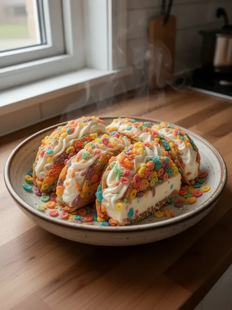 Tortille z sernikiem Fruity Pebbles