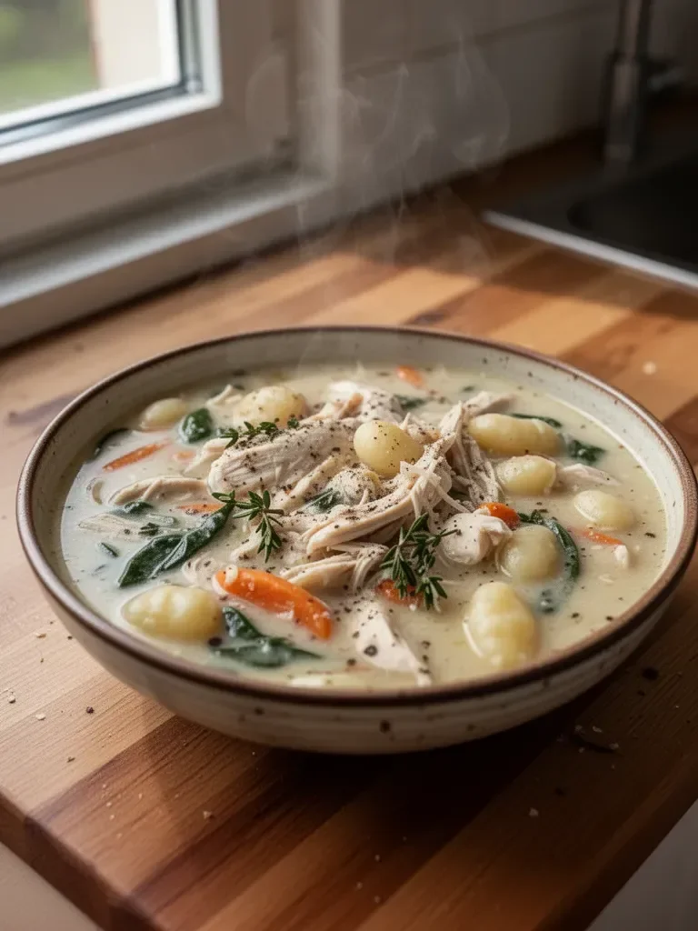 Zupa z gnocchi z kurczakiem z pieca obrotowego