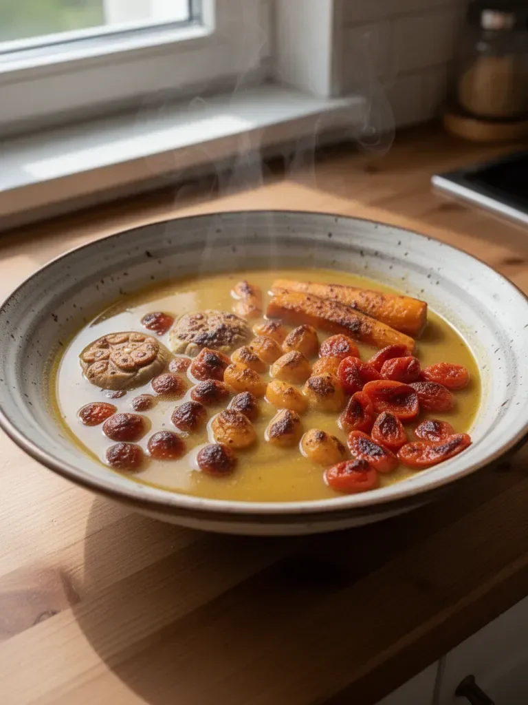 Zupa z pieczonego miętusa