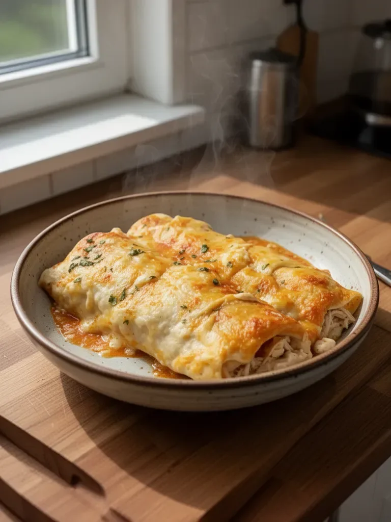 Białe enchilady z kurczaka