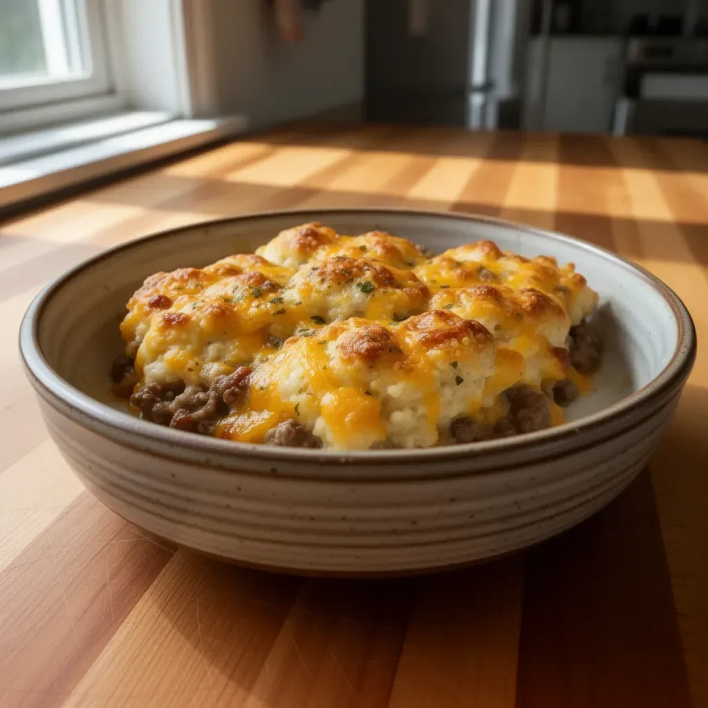 Casserola Hamburger Cheddar Bay - smaczne danie w zapiekance