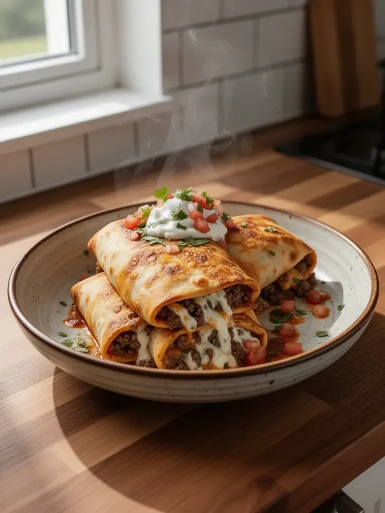 Chimichangi wołowe z serem