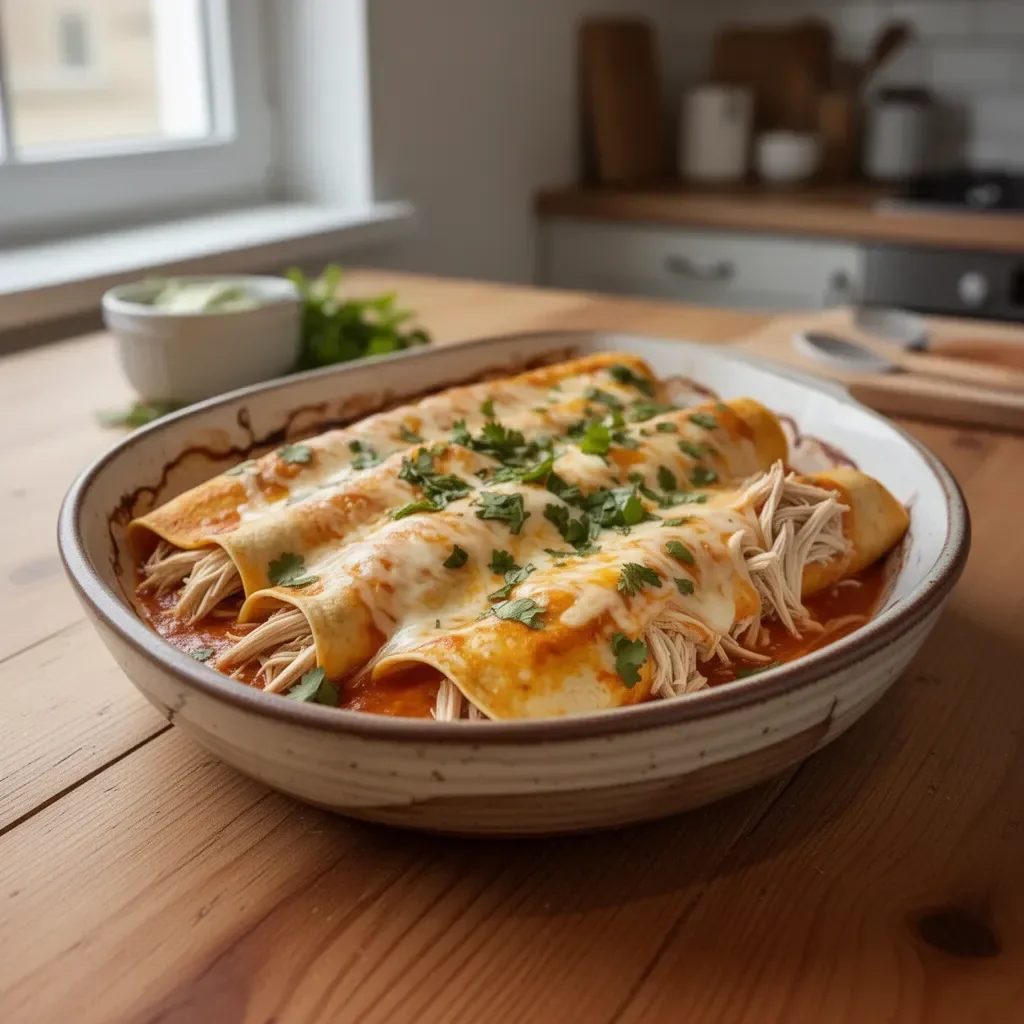 Enchiladas z kurczaka rotisserie - smakowite danie meksykańskie