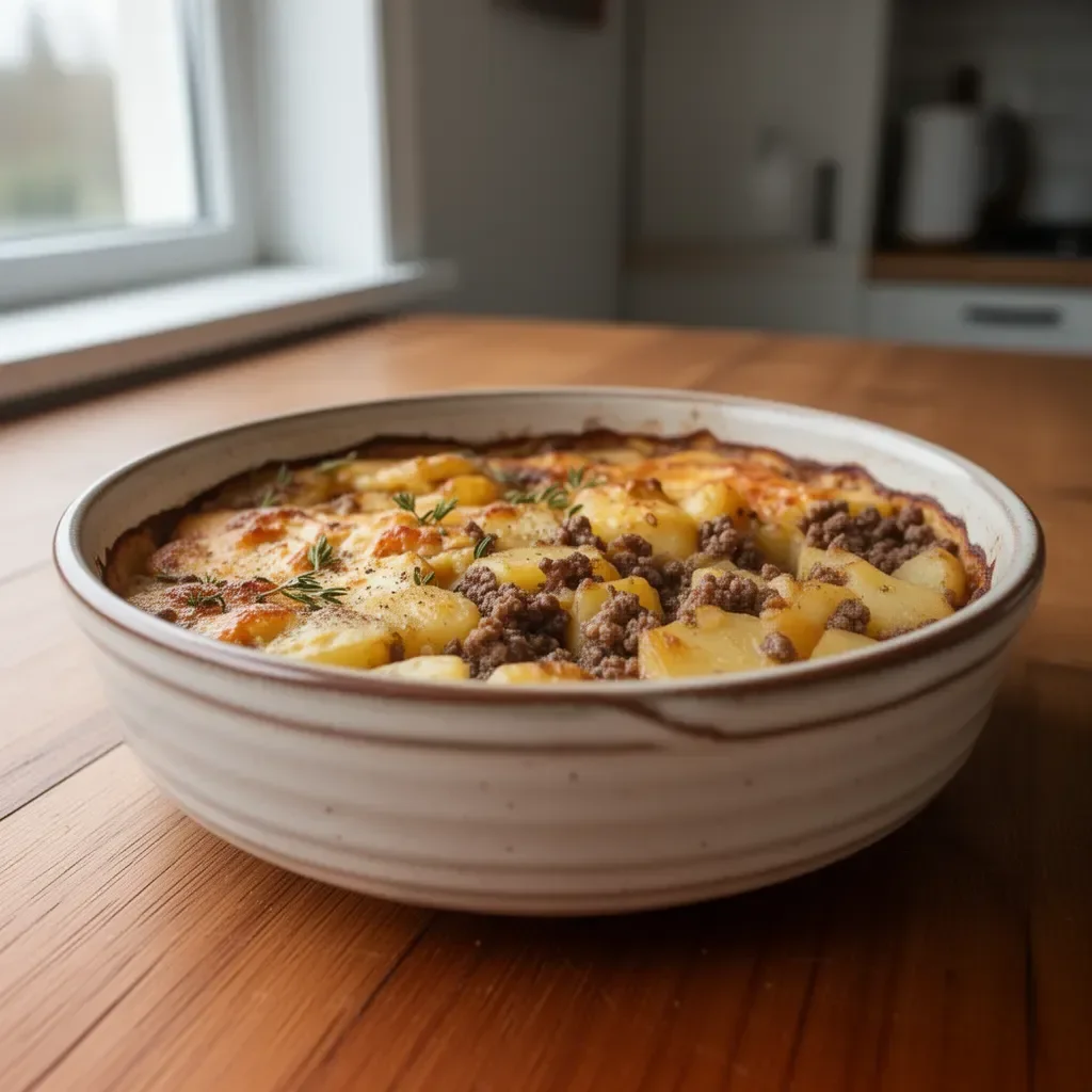Hobo Casserole - rustykalna zapiekanka z mielonej wołowiny i ziemniaków