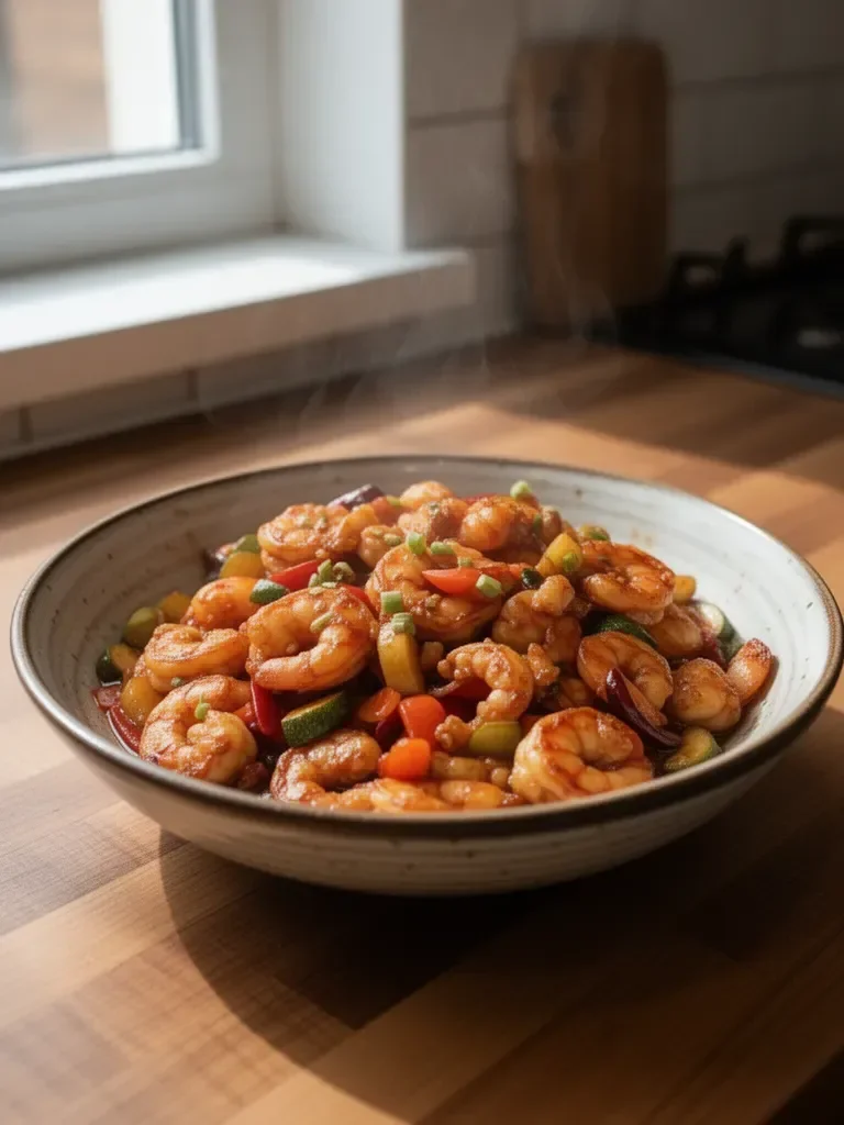 Krewetki Kung Pao Smażone Naleśniki