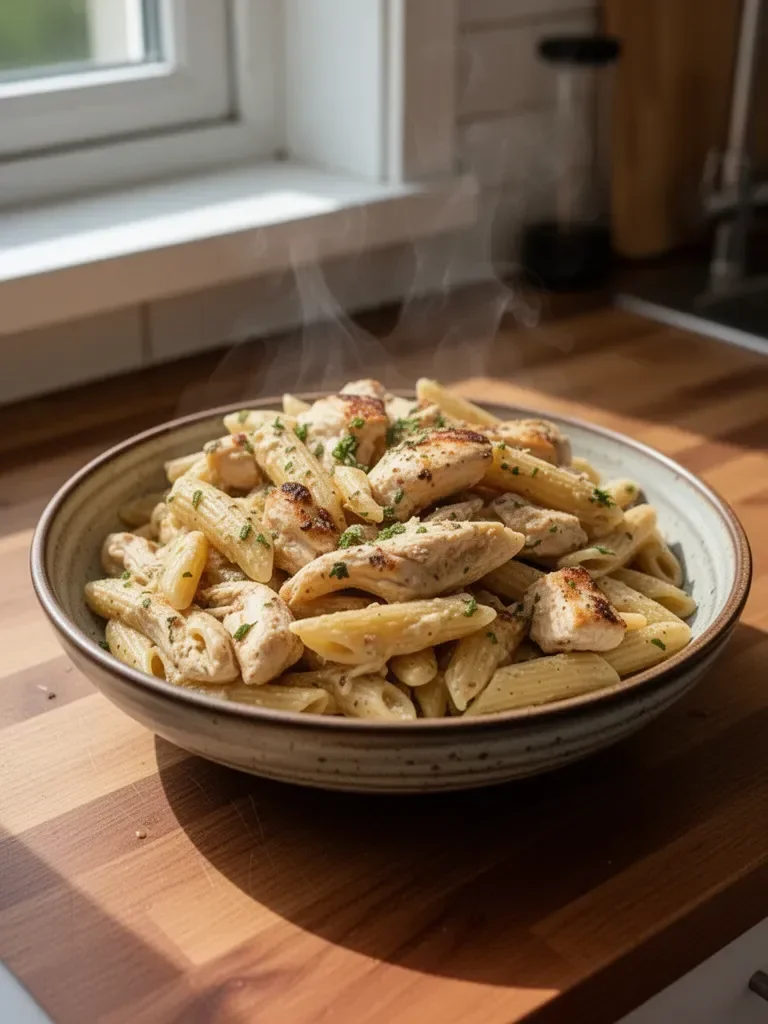 Makaron z kurczakiem z rotisserie