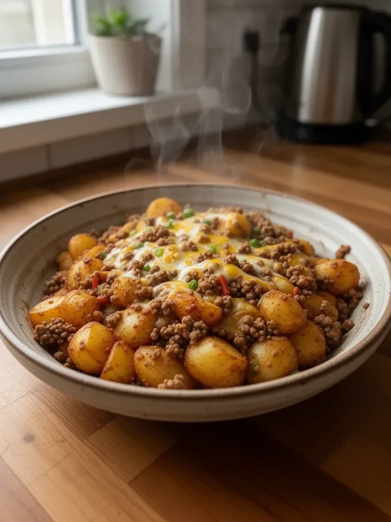Smażony ziemniak z Sloppy Joe
