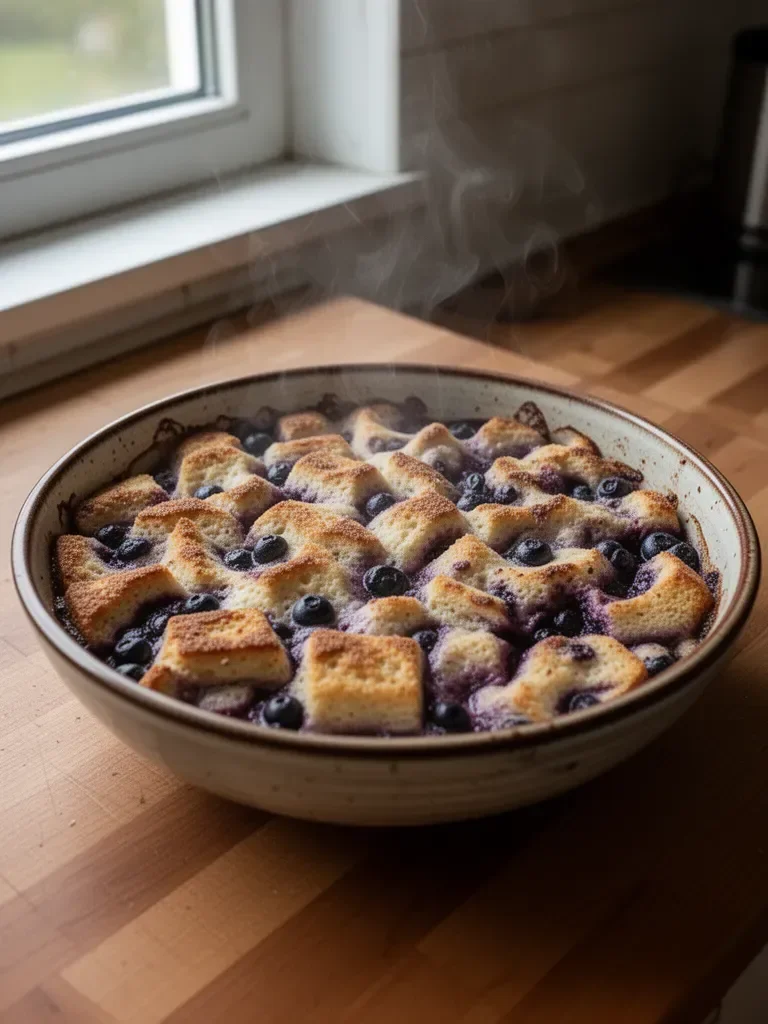 Szybka Casserole z Francuskimi Tostami i Borówkami