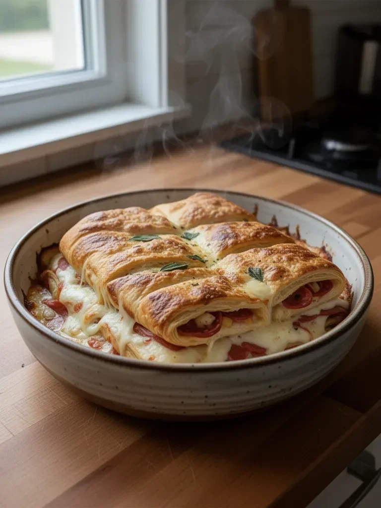 Włoska zapiekanka z roladkami crescent
