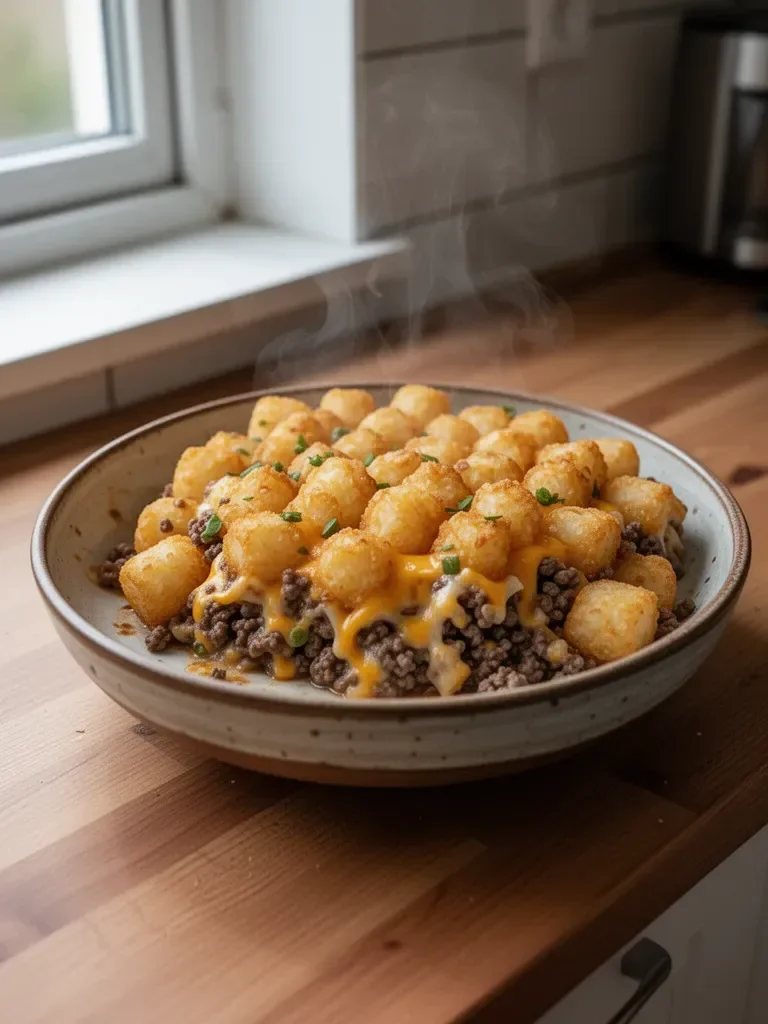 Zapiekanka z Tater Tot i Wołowiny