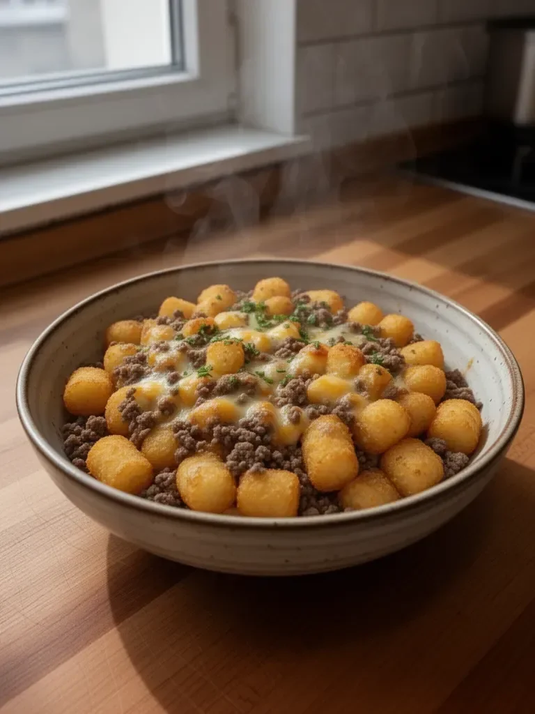 Zapiekanka z Tater Tots i Mieloną Wołowiną